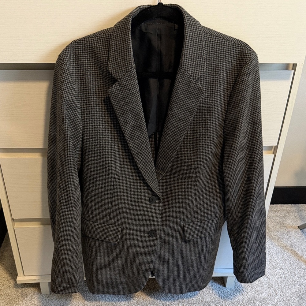 Uniqlo Charcoal and Black Patterned Blazer